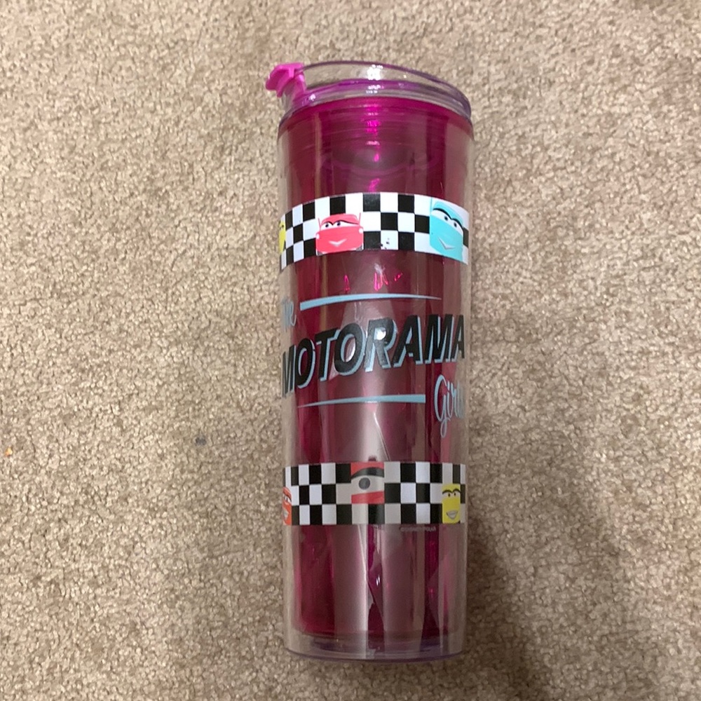 Disney cars plastic travel mug